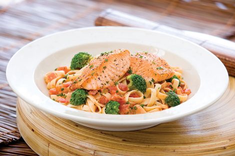 7 SPICE SALMON ALFREDO <div class="new-product" alt="New Product"></div>