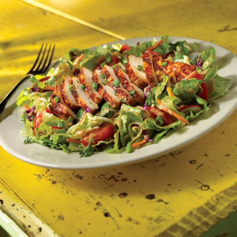 BBQ CHICKEN SALAD <div class="new-product" alt="New Product"></div>