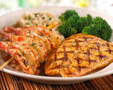 Grilled Shrimp Scampi and Salmon <div class="new-product" alt="New Product"></div>
